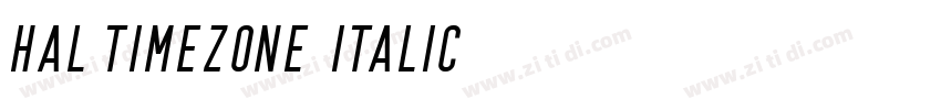 HAL Timezone Italic字体转换